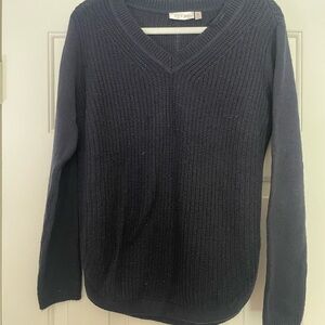 RD Style Deep Blue V-Neck Sweater